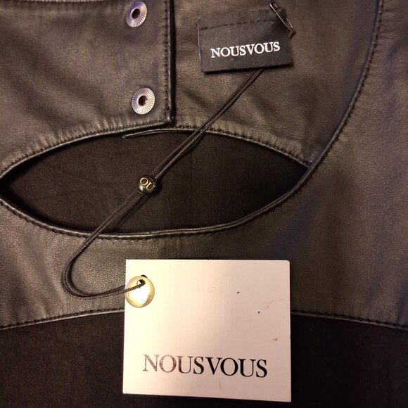 NWT Nousvous Women's Unique Designed Sleeveless Party Dress Black Lined Dresses - Picture 8 of 9